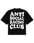 Polera Anti Social Racing Club Negra Oversize