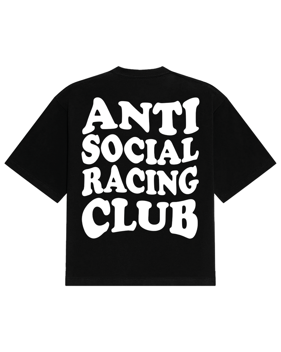 Polera Anti Social Racing Club Negra Oversize