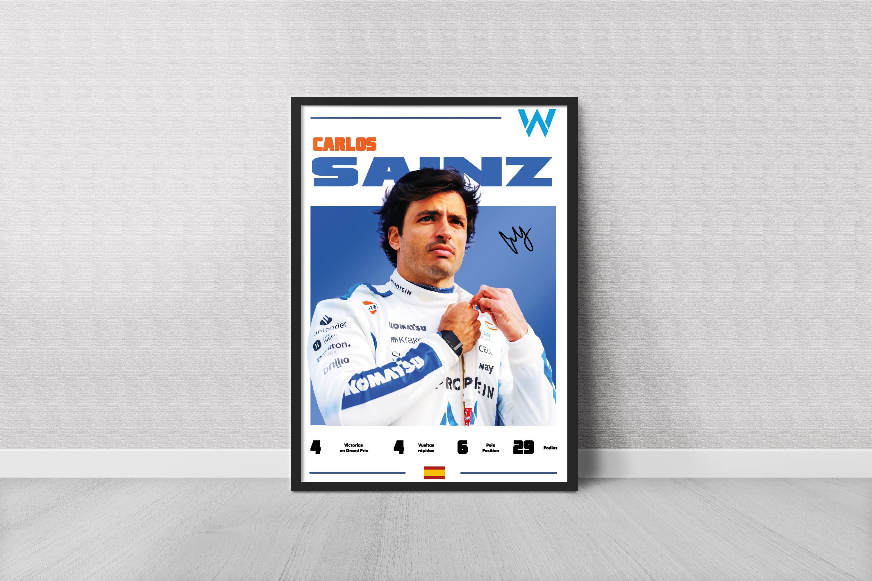 Carlos Sainz Williams F1 Cuadro decorativo