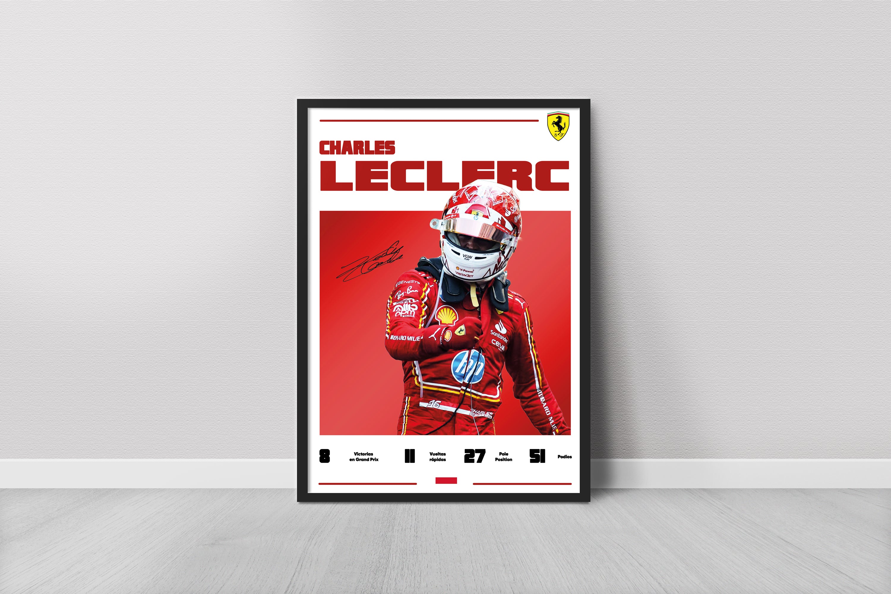 Charles Leclerc Ferrari F1 Cuadro decorativo