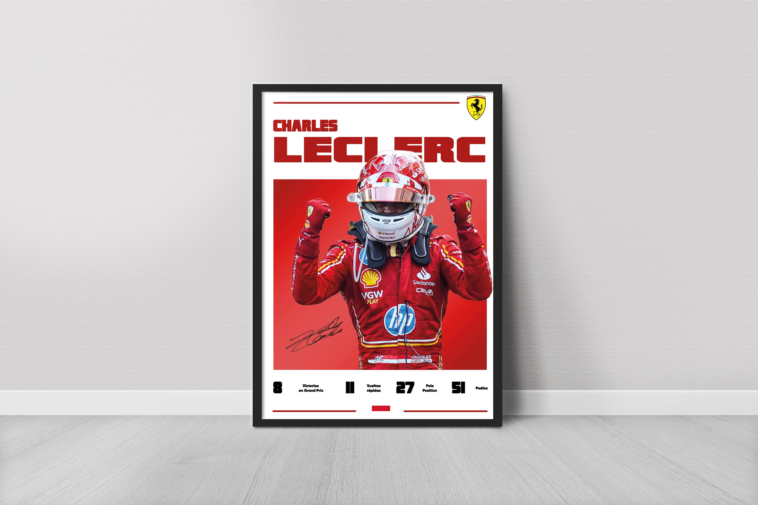 Charles Leclerc Ferrari F1 Cuadro decorativo