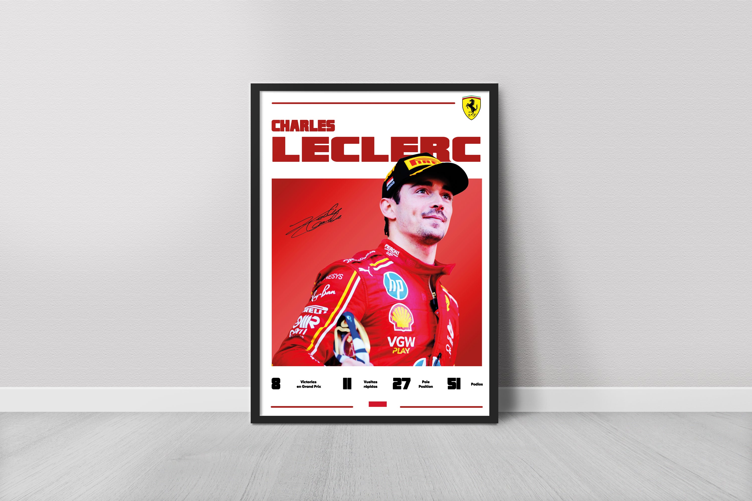 Charles Leclerc Ferrari F1 Cuadro decorativo