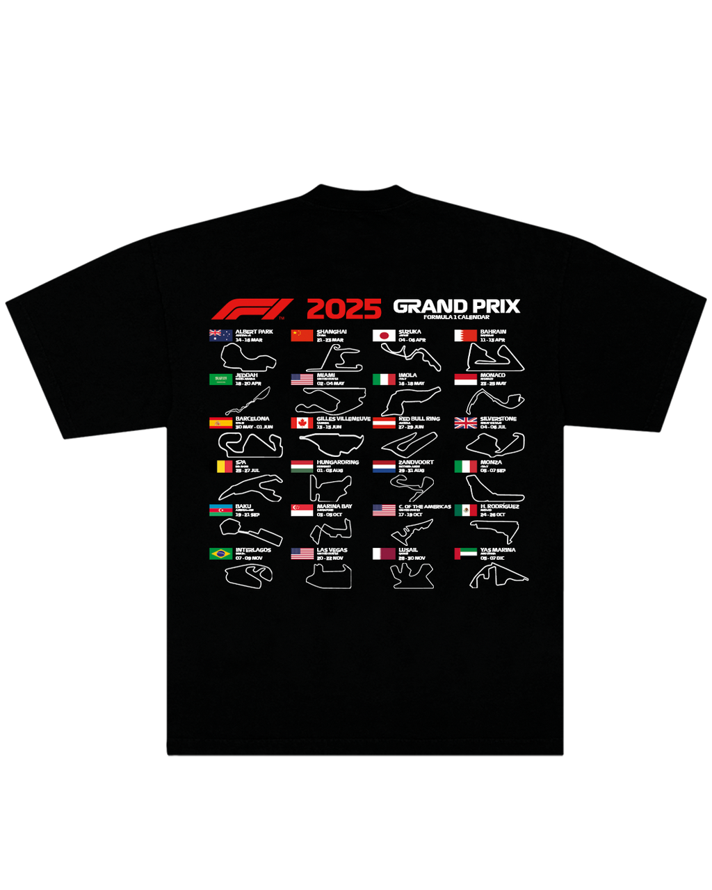 Polera Calendar F1 2026