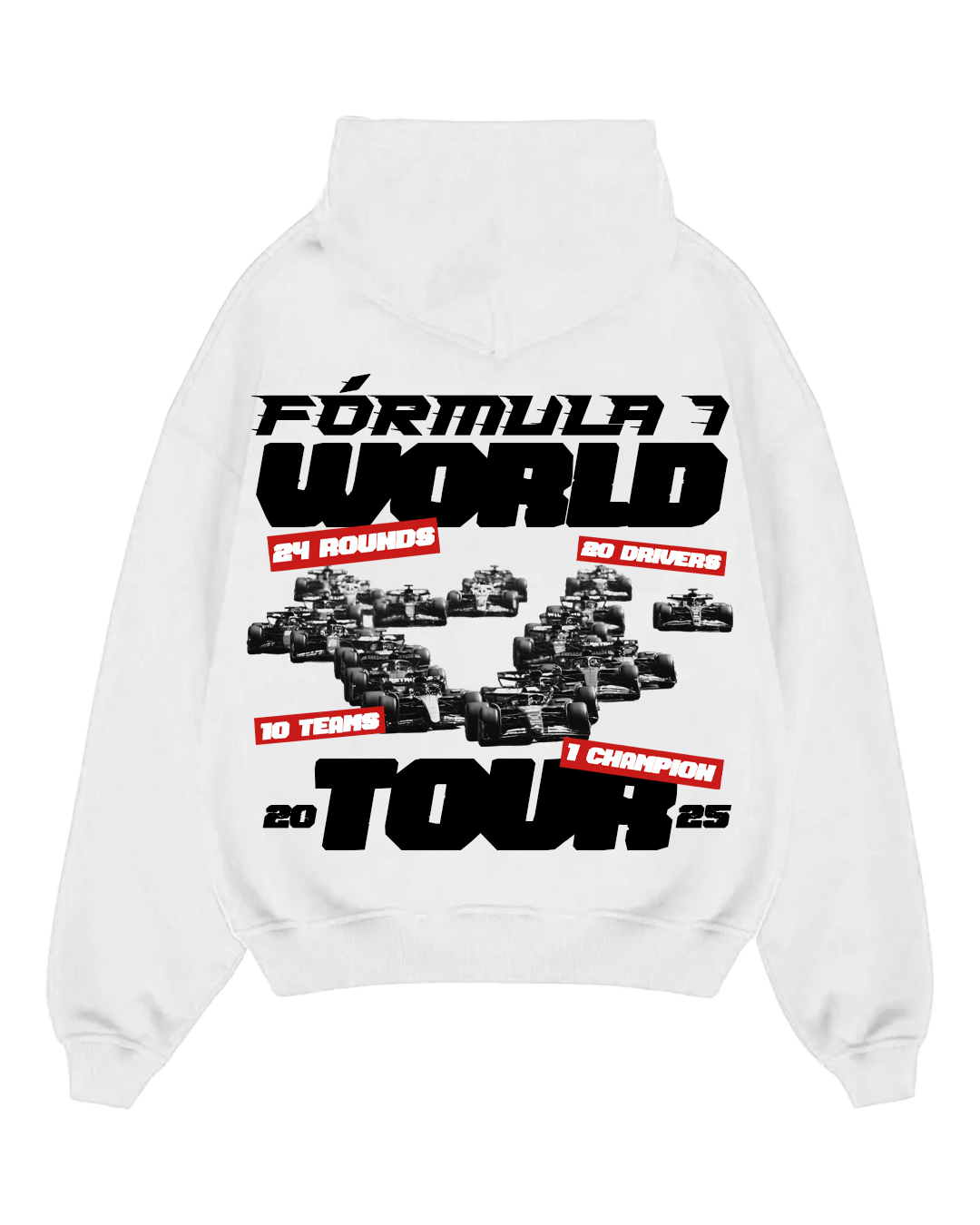 Hoodie F1 World Tour 2025 Blanco