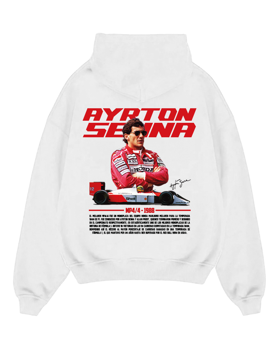 Hoodie Ayrton Senna Campeón F1 MP4/4