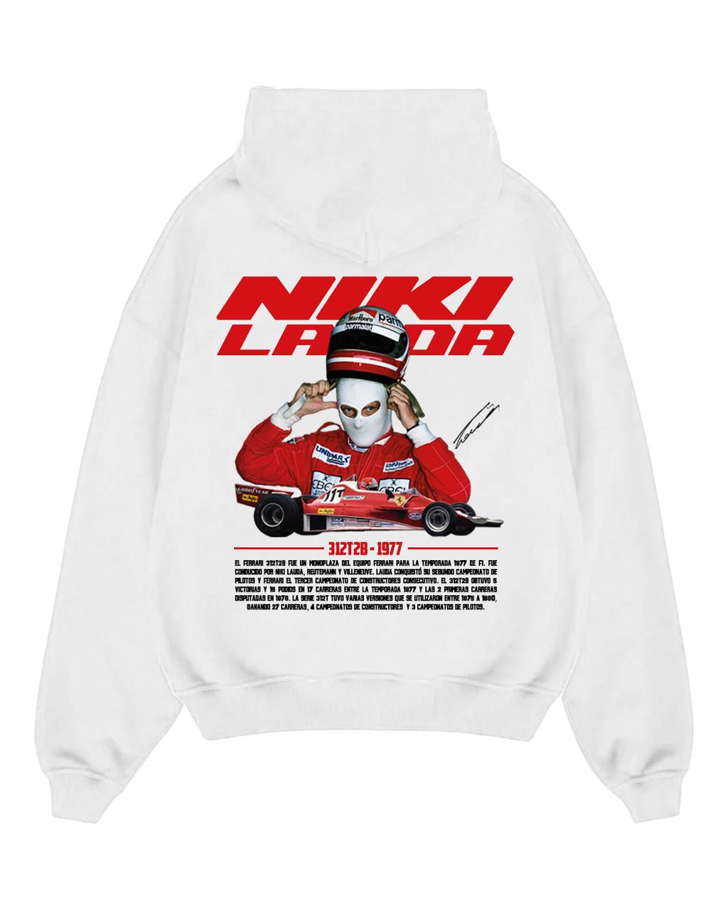 Hoodie Niki Lauda Campeón F1 Ferrari 312T2B 1977
