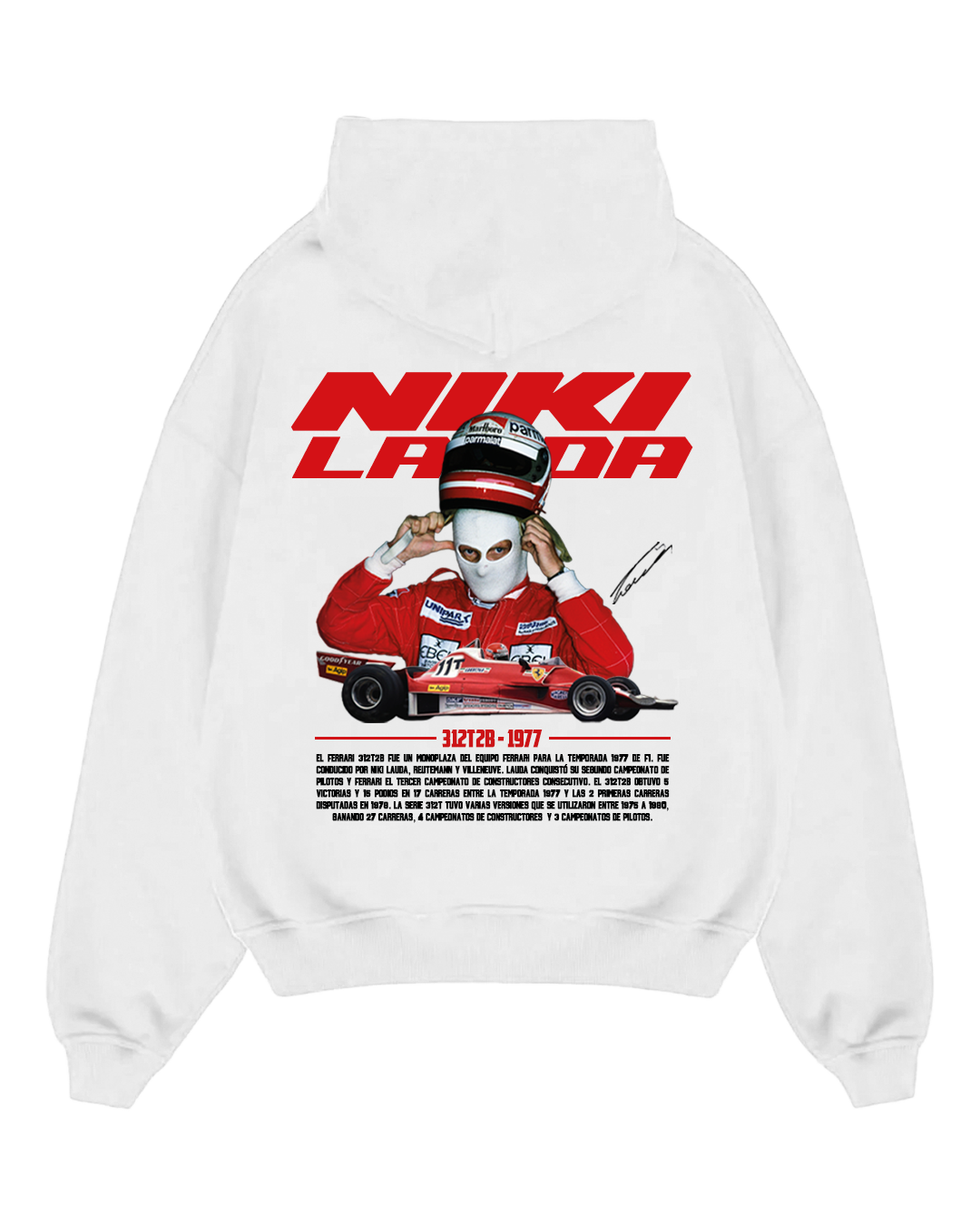 Hoodie Niki Lauda Campeón F1 Ferrari 312T2B 1977