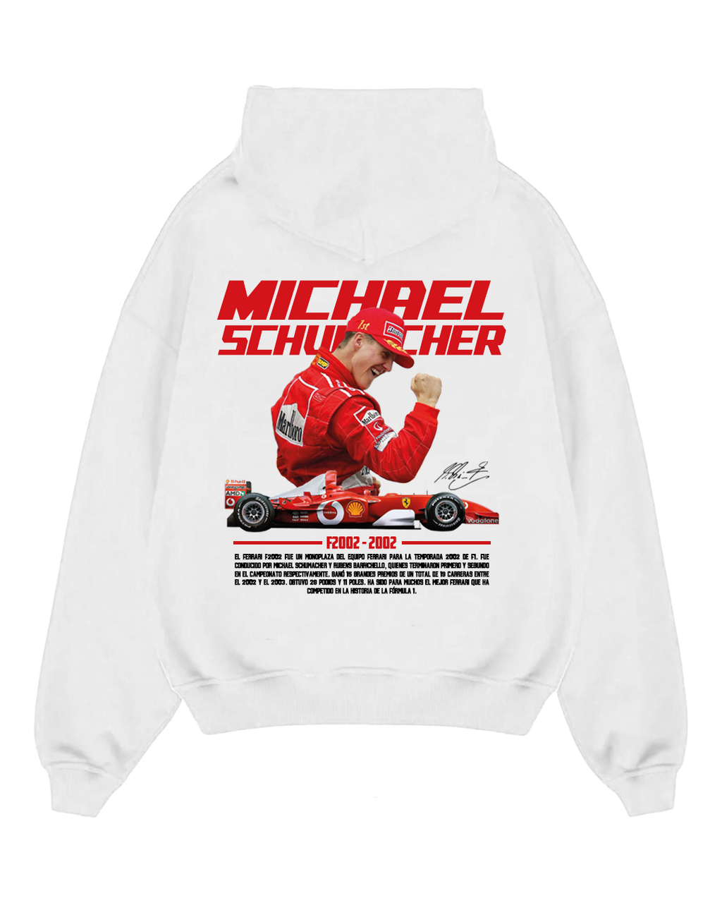 Hoodie Michael Schumacher Campeón F1 Ferrari F2002