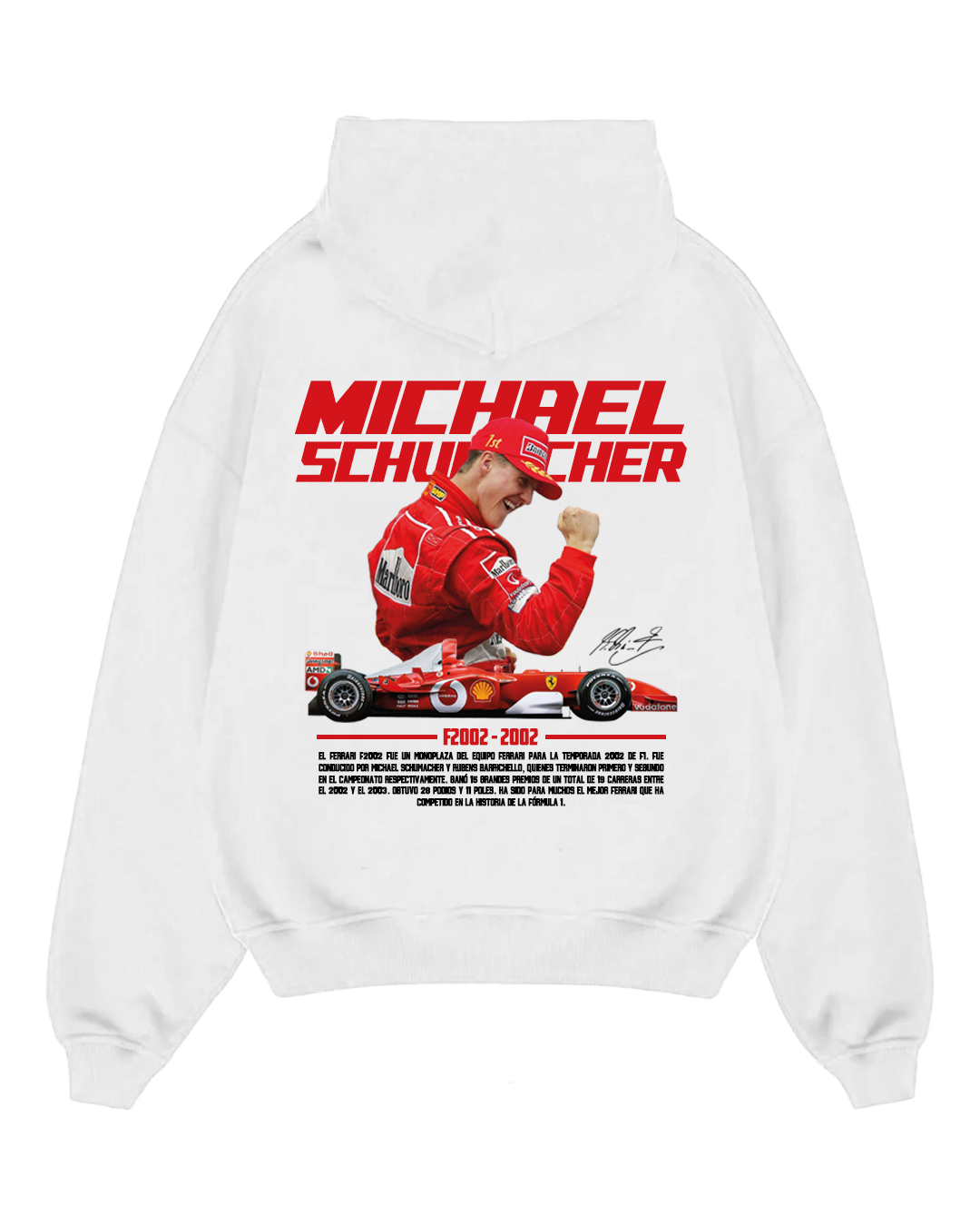 Hoodie Michael Schumacher Campeón F1 Ferrari F2002