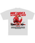 Polera Michael Schumacher Campeón F1 Ferrari F2002 Blanca Comfort