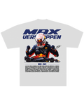 Polera Max Verstappen Campeón F1 Redbull RB19 Blanca Comfort