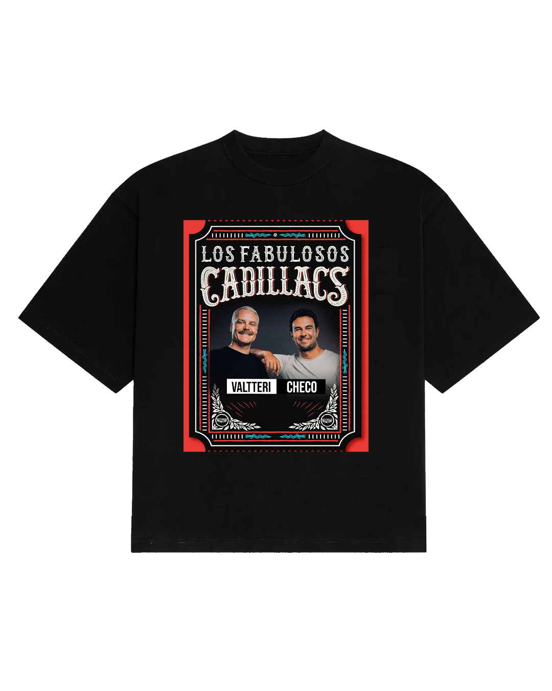Polera Checo y Bottas Los Fabulosos Cadillacs Oversize