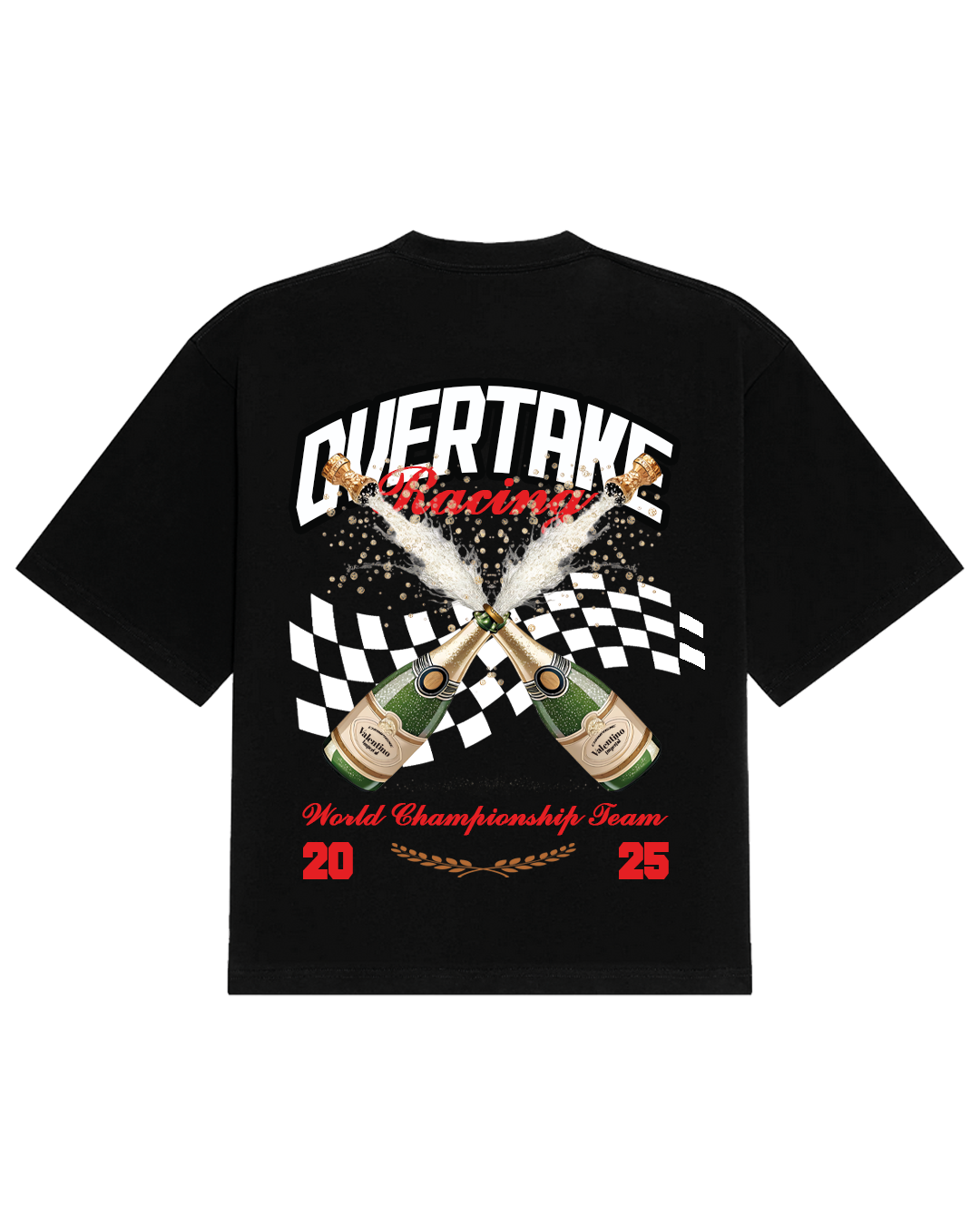 Polera Overtake World Championship Team Negra Oversize