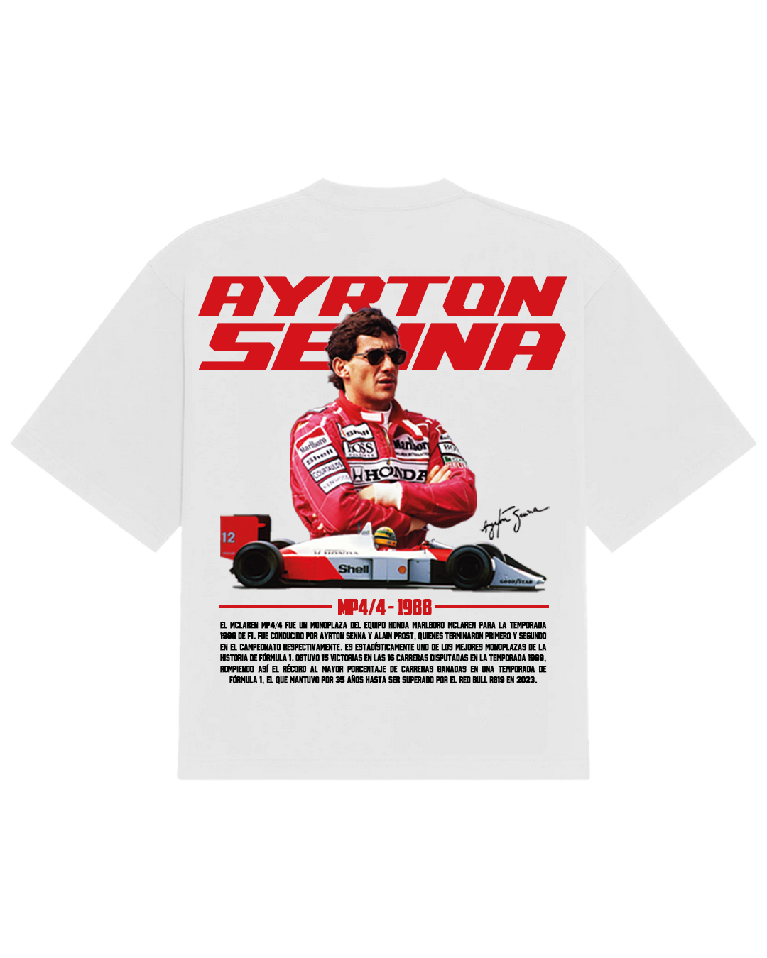 Ayrton Senna Campeón F1 MP4/4 Oversize